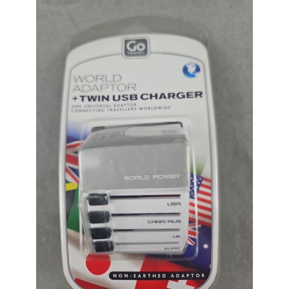 Go Travel Worldwide Earthed‎ Adaptor One Universal Adaptor NEW